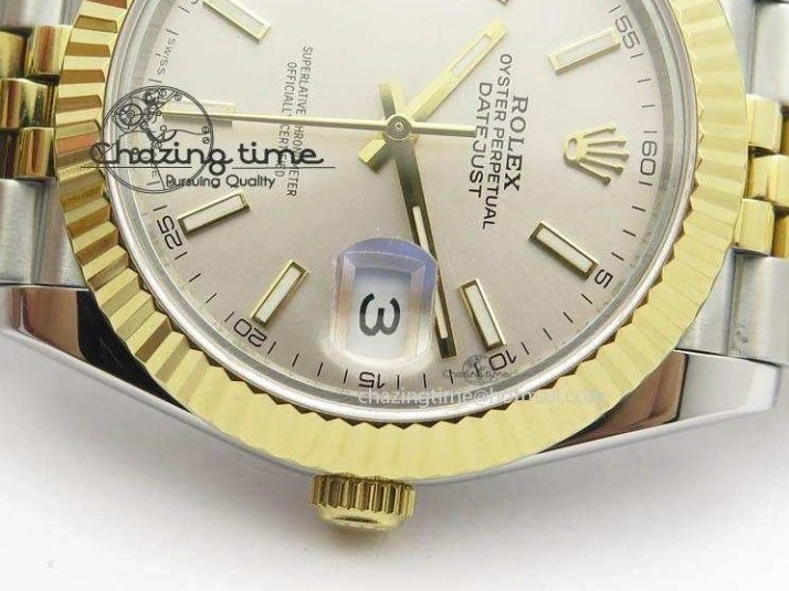 Jubilee YG Best Edition 41mm Bracelet Silver A2813 DateJust Maker BP Dial New Version II SS On 0422